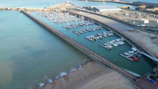 Вид Дуврський Порт Океан Англія Велика Британія Квітня 2024 Року — стокове відео