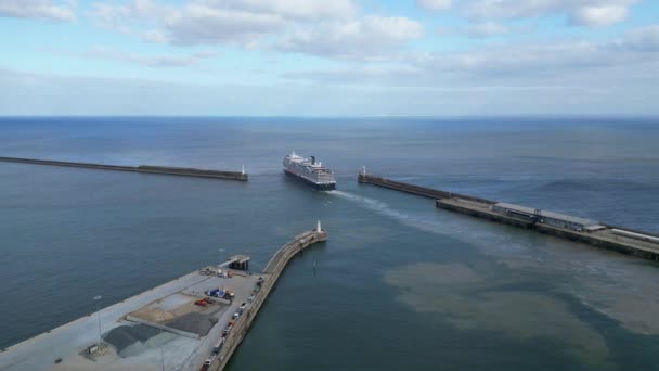 High Angle View Dover Port Ocean Anglia Nagy Britannia 2024 — Stock videók