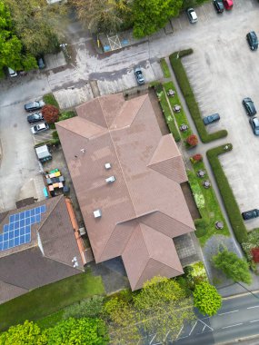 Tarihsel Merkez Nottingham Şehri 'nin Güzel Hava Manzarası Trent Nehri Altında, İngiltere