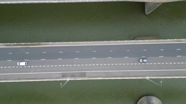 High Angle Drone Camera Filmación Rochester City Situado River Thames — Vídeos de Stock