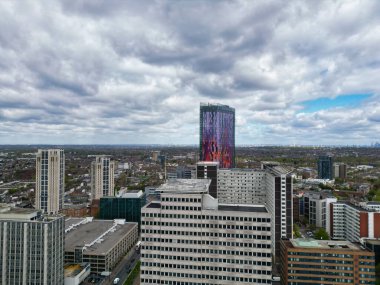 İngiltere 'nin orta batı Croydon Londra şehrinin en güzel hava manzarası. 24 Nisan 2024