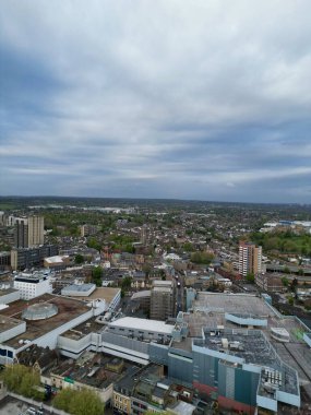 İngiltere 'nin orta batı Croydon Londra şehrinin en güzel hava manzarası. 24 Nisan 2024