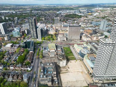 İngiltere 'nin orta batı Croydon Londra şehrinin en güzel hava manzarası. 24 Nisan 2024