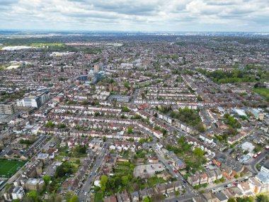 İngiltere 'nin orta batı Croydon Londra şehrinin en güzel hava manzarası. 24 Nisan 2024