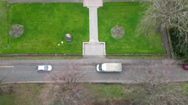 İngiltere 'nin Harpenden şehrinin yüksek açılı görüntüsü. 16 Mart 2024