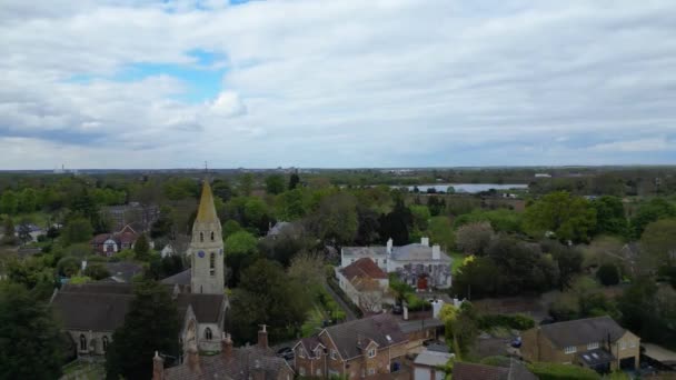 High Angle View Datchet Town Slough London Inggris April 2024 — Stok Video