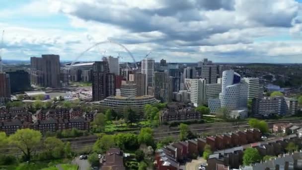 Aerial Time Lapse Footage Central Wembley London City England Great — Vídeo de Stock