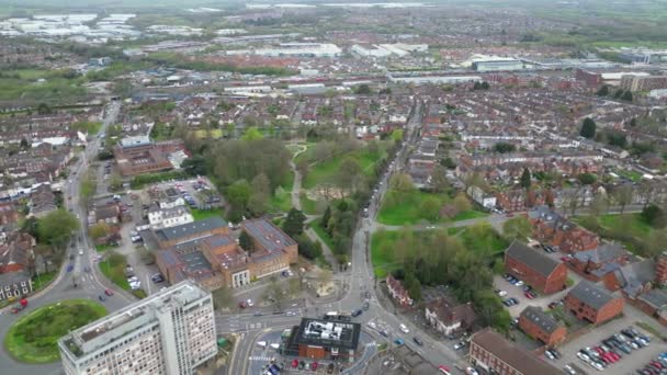 Aerial View Central Rugby City England Egyesült Királyság 2024 Április — Stock videók