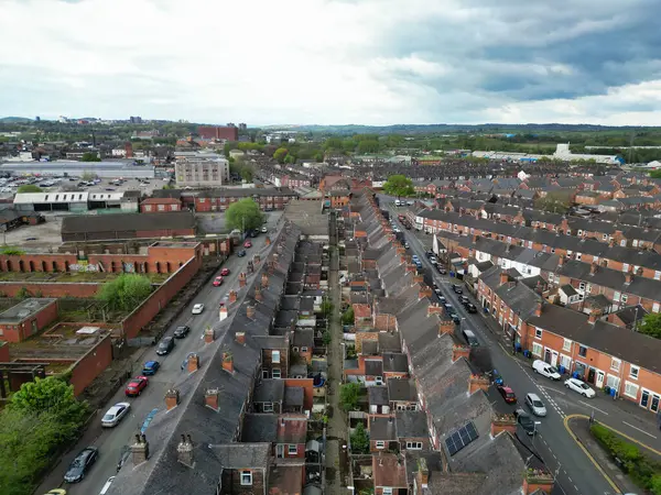 stock image High Angle View of Stock-on-Trent City of England, Great Britain. May 4th, 2024
