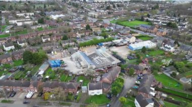 Cambridge Central City 'nin Hava Görüntüleri, Cambridgeshire, İngiltere. 21 Mart 2024