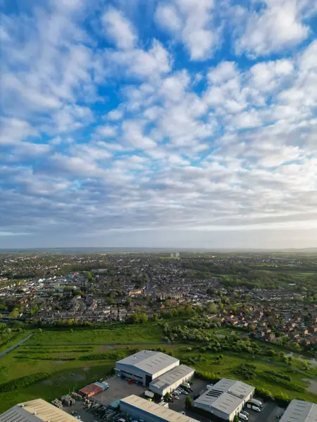 stock image High Angle View of Tilbury City Centre and Port of England United Kingdom. April 20th, 2024