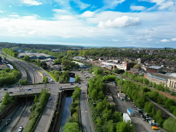 stock image High Angle View of Stock-on-Trent City of England, United Kingdom. May 4th, 2024