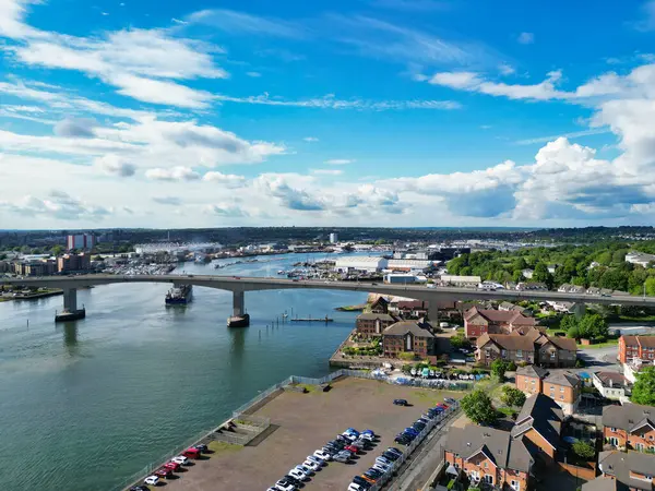 Stock image Aerial View of Southampton Port City of South England Coast, United Kingdom. May 16th, 2024