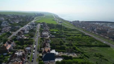 Brighton 'un yüksek açılı sahil beldesi ve İngiltere' nin doğu Sussex plaj şehri. 10 Mayıs 2024