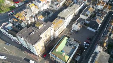 Brighton 'un yüksek açılı sahil beldesi ve İngiltere' nin doğu Sussex plaj şehri. 10 Mayıs 2024