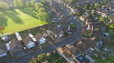 İngiltere 'nin Nottinghamshire kentindeki Toton Village' da emlak konutlarının hava görüntüleri. 26 Nisan 2024