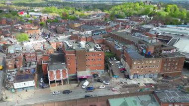 High Angle view of Central Metropolitan Borough of Dudley Town West Midlands, England United Kingdom. May 4th, 2024