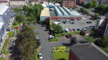 İskoçya 'nın merkezi Glasgow şehrinin yüksek açılı görüntüsü. 5 Haziran 2024