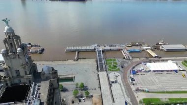 Liverpool City 'nin Kuzeybatı İngiltere' deki Ocean 'daki High Angle görüntüleri. Birleşik Krallık. 5 Mayıs 2024