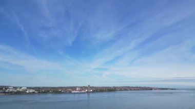 Liverpool City 'nin Kuzeybatı İngiltere' deki Ocean 'daki High Angle görüntüleri. Birleşik Krallık. 5 Mayıs 2024
