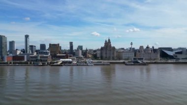 Liverpool City 'nin Kuzeybatı İngiltere' deki Ocean 'daki High Angle görüntüleri. Birleşik Krallık. 5 Mayıs 2024