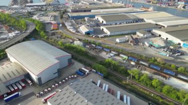 İngiltere 'nin Tilbury liman şehrinin hava görüntüleri. 20 Nisan 2024