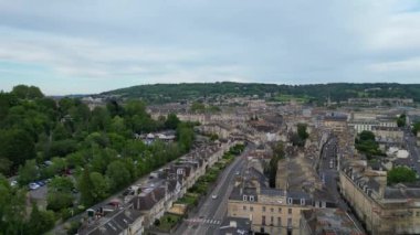 İngiltere 'nin tarihi hamam şehrinin hava manzarası. 25 Mayıs 2024