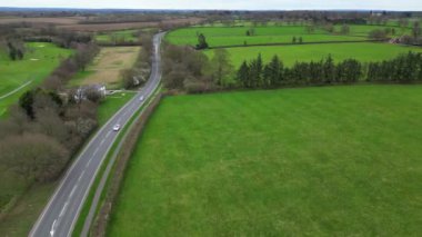 İngiltere 'de Saint Albans City yakınlarındaki İngiliz kırsal manzarası. 16 Mart 2024