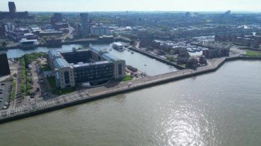 Liverpool City 'nin Kuzeybatı İngiltere' deki Ocean 'daki High Angle görüntüleri. Birleşik Krallık. 5 Mayıs 2024