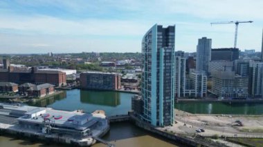 Liverpool City 'nin Kuzeybatı İngiltere' deki Ocean 'daki High Angle görüntüleri. Birleşik Krallık. 5 Mayıs 2024