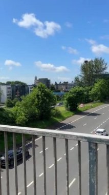 Glasgow Şehir Merkezi 'nin Güzel Düşük Açı Manzarası, İskoçya, Birleşik Krallık. 5 Haziran 2024