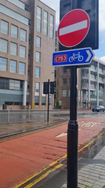 Glasgow Şehir Merkezi 'nin Güzel Düşük Açı Manzarası, İskoçya, Birleşik Krallık. 5 Haziran 2024