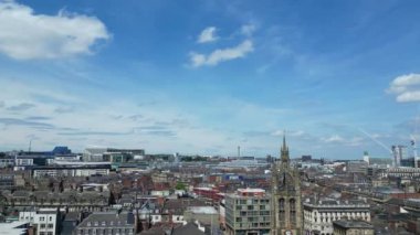 Kuzey İngiltere 'deki Tyne Nehri' nden Merkez Newcastle City 'nin yüksek açılı görüntüleri. 19 Temmuz 2024