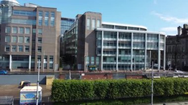 Merkez Glasgow Şehri, İskoçya Hava Görüntüsü, 6 Mayıs 2024