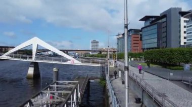 Merkez Glasgow Şehri, İskoçya Hava Görüntüsü, 6 Mayıs 2024