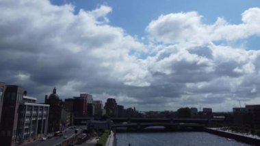 Merkez Glasgow Şehri, İskoçya Hava Görüntüsü, 6 Mayıs 2024