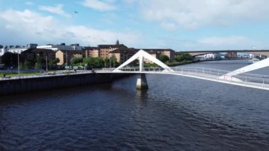 Merkez Glasgow Şehri, İskoçya Hava Görüntüsü, 6 Mayıs 2024