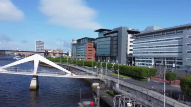 Merkezi Glasgow şehri İskoçya 'nın havadan görünüşü. 5 Haziran 2024