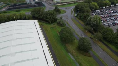 Yağmurlu ve Bulutlu Sabah Sırasındaki Deniz Limanı Avonmouth Bristol manzarası. İngiltere Birleşik Krallığı. 24 Ağustos 2024