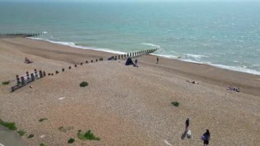 İngiltere 'nin Eastbourne Okyanus Kenti Okyanusu' nun En Güzel Turistik Cazibesi Deniz Cephesi ve Okyanusu Hava Manzarası. 10 Mayıs 2024 