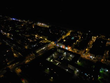 9 Mayıs 2024 'te İngiltere' nin Aydınlanmış Brighton ve Hove Şehri 'nin Hava Görüntüsü