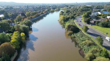 İngiltere 'nin Doğu Midlands bölgesindeki Nottingham City' nin bir hava görüntüsü. 4 Ekim 2024