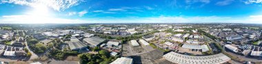 İngiltere 'nin Doğu Midlands Bölgesi' nde bulunan Nottingham City 'nin Hava Geniş Açı Panoramik Manzarası. 4 Ekim 2024