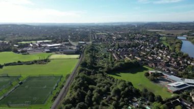 İngiltere 'nin Doğu Midlands bölgesindeki Nottingham City' nin bir hava görüntüsü. 4 Ekim 2024