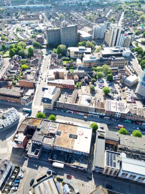 Güney İngiltere kıyısındaki Southampton liman şehrinin hava görüntüsü, Birleşik Krallık. 17 Mayıs 2024. İHA 'nın Yükseklikten Kamera Görüntüsü.
