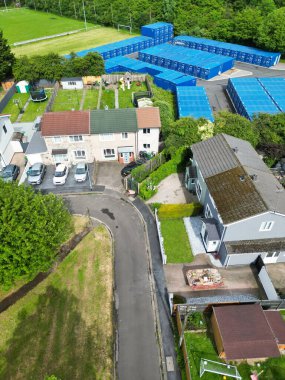 İngiltere 'nin güneybatısındaki Central Bristol City' de bulunan binaların havadan görüntüsü. 27 Mayıs 2024. Yüksek Açılı Kamera, İHA 'nın Yüksek İrtifa Kamerası ile çekildi..