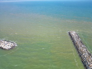 İngiltere 'nin Eastbourne Okyanusu' nun en güzel İngiliz Turist Çekimi Deniz Önü ve Okyanusu Yüksek Açı Manzarası. Hava Görüntüleri İHA 'nın Kamerasıyla 11 Mayıs 2024' te çekildi.