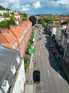 Aerial Footage of Buildings at Hotwells Central Bristol City of Southwest of England, Great Britain. High Angle Footage Was Captured with Drone's Camera from Medium High Altitude on May 27th, 2024. clipart