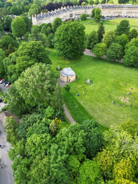 İngiltere 'nin Tarihi Banyo Kenti Yüksek Açılı Görünümü 27 Mayıs 2024 