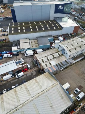 Brent Cross Batı Hendon Londra Şehri, İngiltere Yüksek Açılı Drone 'un Kamera Görüntüsü 17 Nisan 2024' te Orta Yükseklikten çekildi..